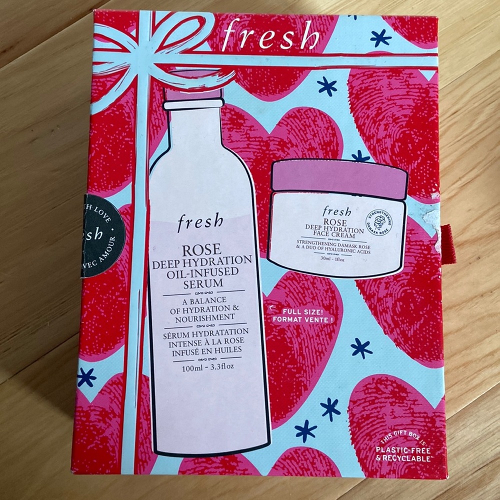 Rose Deep Dehydration Oil-Infused Serum and Face Cream.